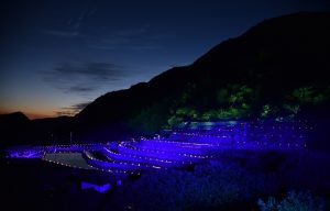 番所の棚田ライトアップ「棚田の灯り」