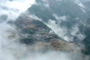 天空の棚田 撮影者：森下富夫　撮影地：宮崎県椎葉村仙人棚田　撮影日：2018年12月26日